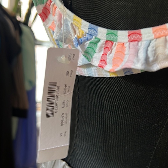 J. Crew  XL NWT summer top/ bikin / beach top. Adorable! PASTEL STRIPPED 🍭 - Picture 6 of 6